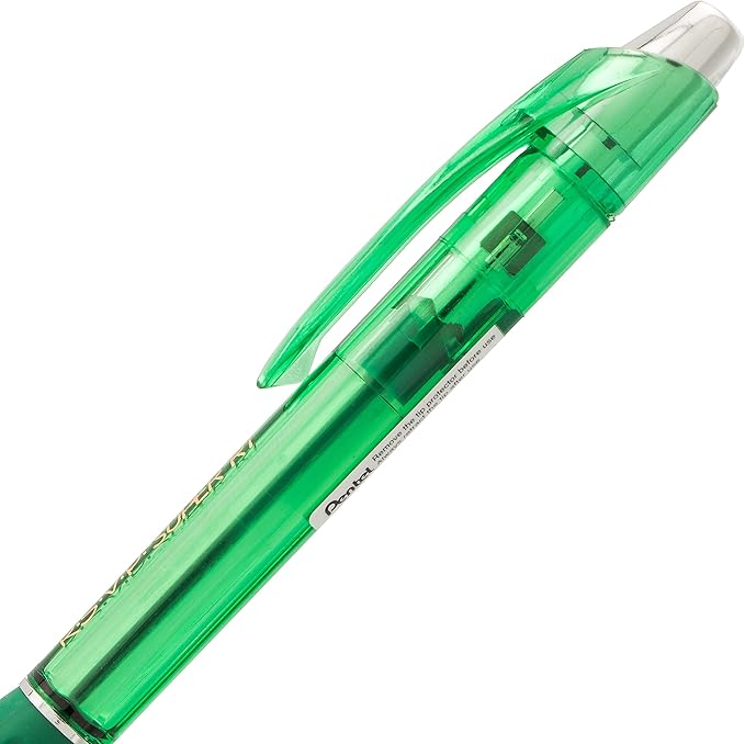 Pentel RSVP Super RT Ballpoint Pen, (1.0mm) Medium Line, Green Ink, Box of 12, (BX480-D)