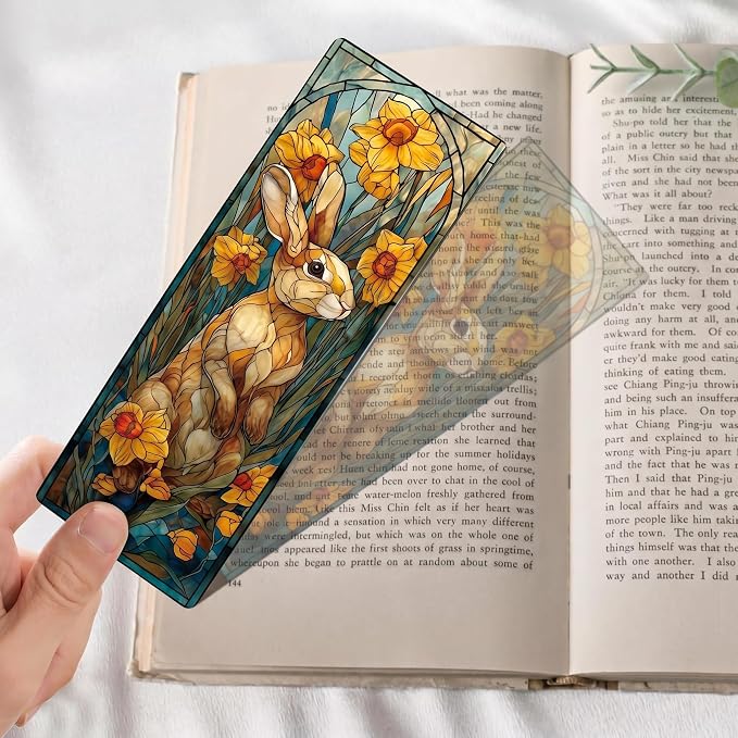 Cute Animals Bookmark Gifts - 10 Pcs Fantasy Stained Glass Art Bookmarks for Women Men Book Lovers Students Pretty Cool Page Marks School Reading Accessories Bookish Birthday Graduation Gift