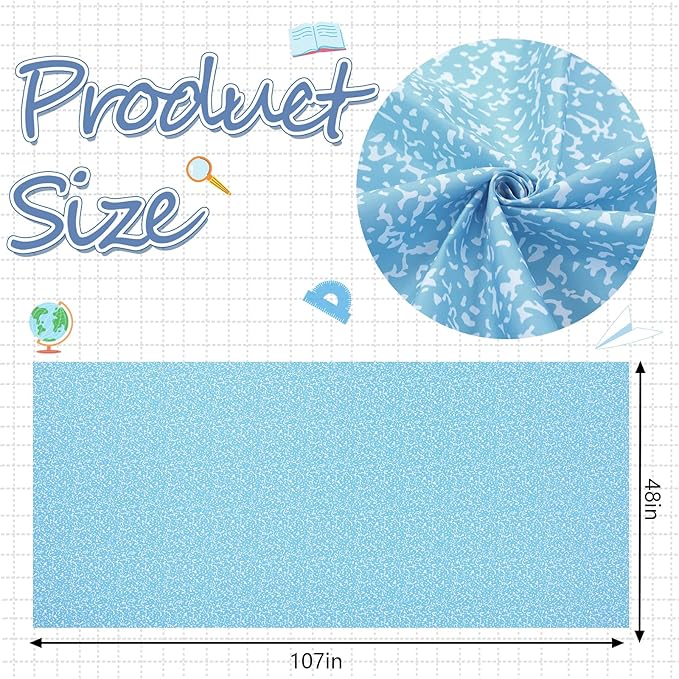 Mindsoft 1 Pc Bulletin Board Paper 48'' x 107'' Class Boards for Classroom Bulletin Boards Everyone is Welcome Classroom Board Decor Pillows Curtains Crafts (Blue Composition)