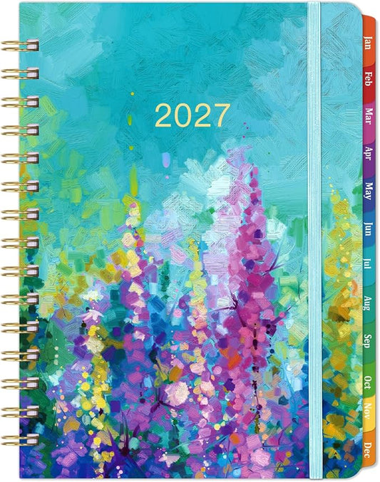 2027 Planner - 2027 Planner Weekly and Monthly, JAN.2027 - DEC.2027, Planner 2027, 6.5" x 8.5", 27 Calendar Planner, Weekly and Monthly Planners with Inspiring Quotes, Colorful Tabs, Pocket, Hardcover