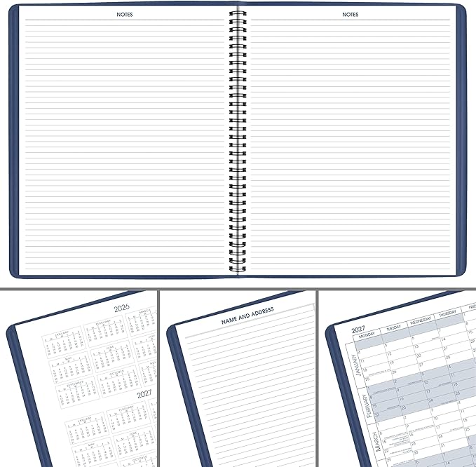 AT-A-GLANCE 2027 Planner, Monthly, 15-Month Jan-Mar, 9" x 11", Unruled Daily Blocks, Blue (702502027)