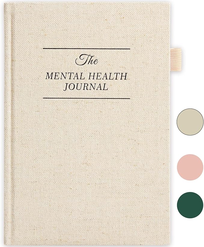 Mental Health Journal, Anxiety & Guided Journal for Women, 91 Days Self-Care Journal to Practice Positive Thinking, ADHD Planner with Mood Tracker (A5 Size)-Beige