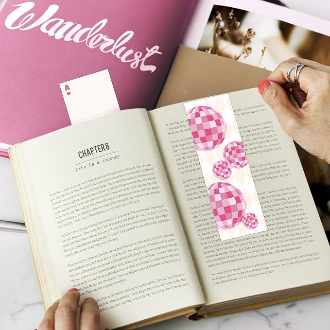 Coquette Aesthetic Bookmarks, 100 Pcs Pink Bow Girly Book Marks, Bookish Gifts for Reading Women Book Lovers
