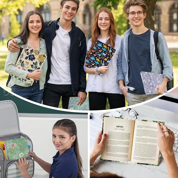 Cartoon Dinosaur Book Cover Protector for Paperbacks Hardcover,Adjustable Waterproof Soft Canvas Fabric Book Cover with Bookmark,Cute T-Rex Dino Animal Print Book Covers for Kids Boys Gifts