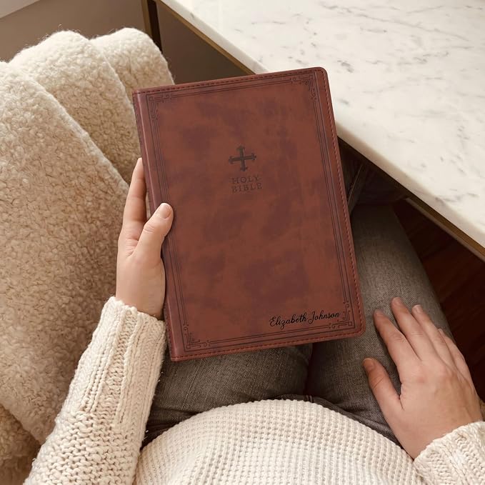 Personalized NRSV Bible Catholic Edition, Custom Name Engraved, Complete Catholic Bible, Christian & Baptism Gift for Men or Women