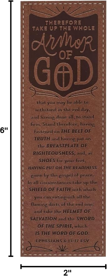 Salt & Light, Ephesians 6:13-17 Armor of God Bookmarks, 2 x 6 inches, 25 Bookmarks