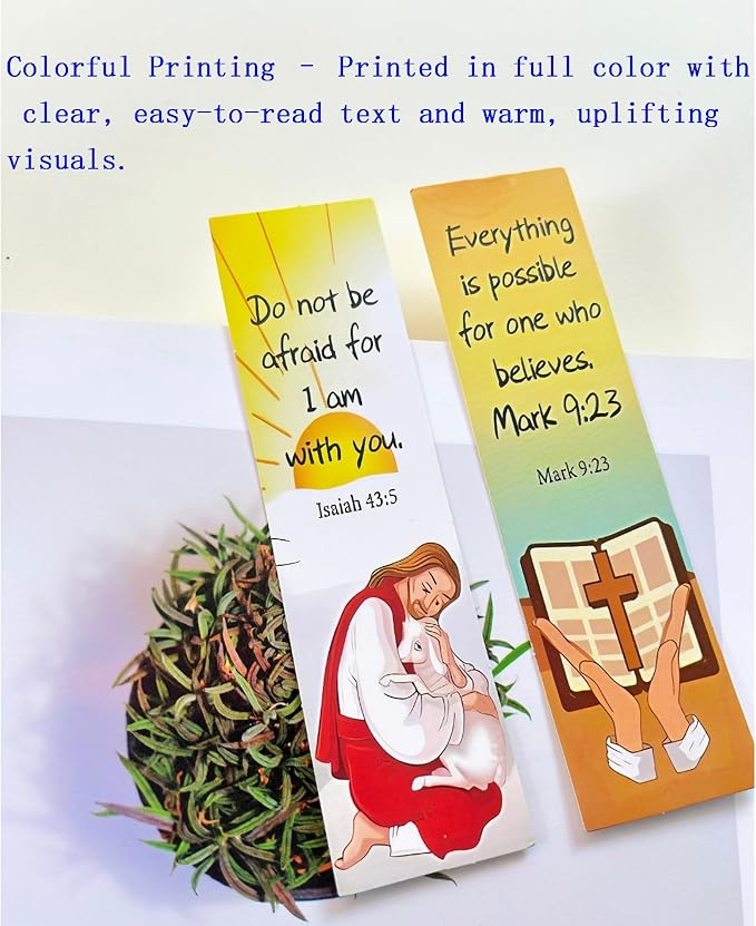 150PCS Christian Bible Verse Bookmark | Inspirational Scripture with Colorful Design | Paper Material | Ideal for Church, Sunday School & Gifts (Inspirational Series, 150)