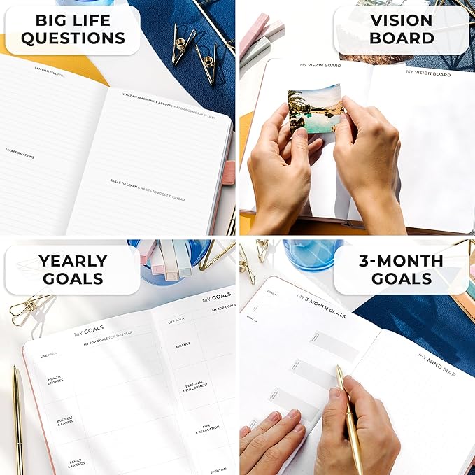 Clever Fox Planner Premium Edition – Undated Luxurious Weekly & Monthly Planner to Increase Productivity and Hit Your Goals – Organizer – Start Anytime, A5, Lasts 1 Year, Rose Gold (Weekly)