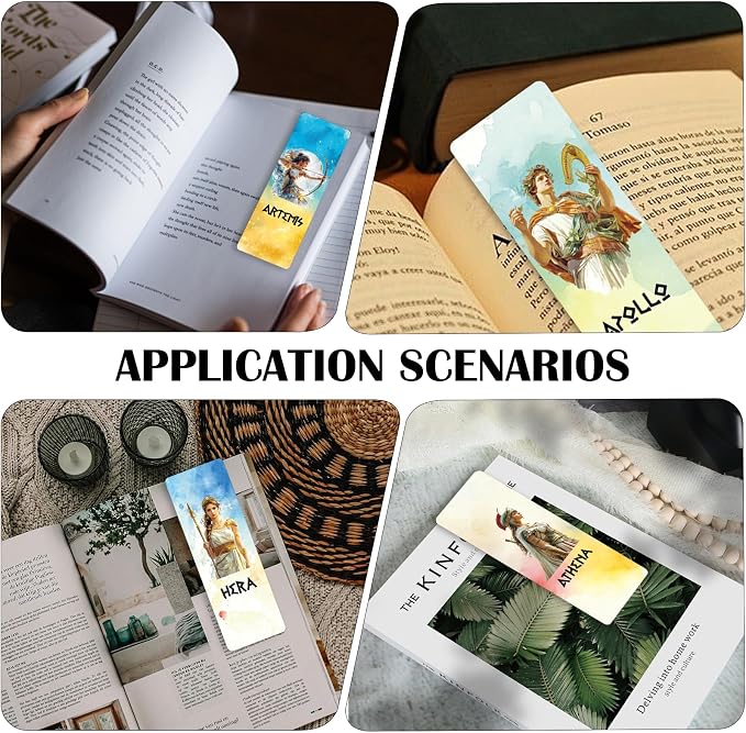 Greek Mythology Bookmark for Kids - 120 Pcs Vintage Olympian Gods Bulk Bookmarks Gift for Women, Retro Cottagecore Creative Reading Accessories Gifts for Teachers Students Book Lovers
