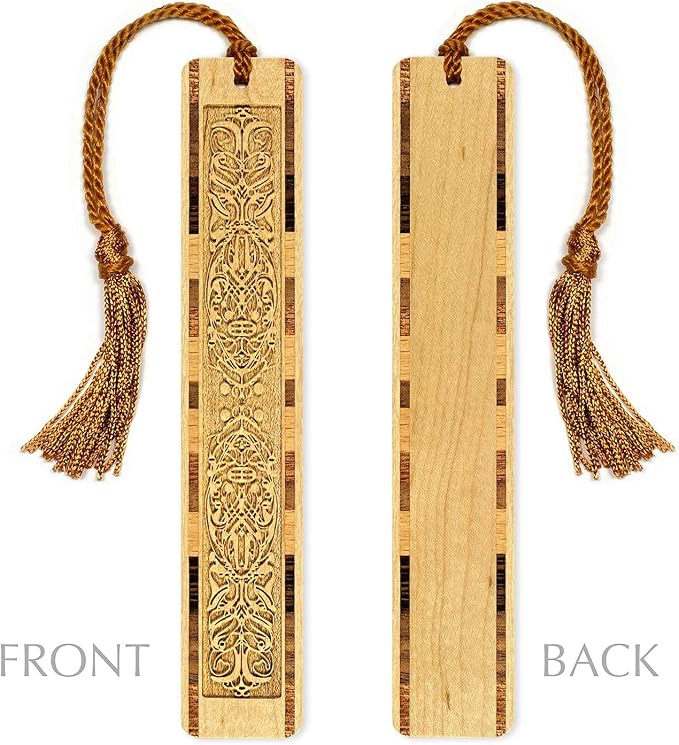 Ornate Wooden Bookmark | Decorative Filigree Scrollwork Design | Victorian Inspired Bookmark Gift for Readers, Book Lovers, Teachers & Librarians | Handmade in the USA