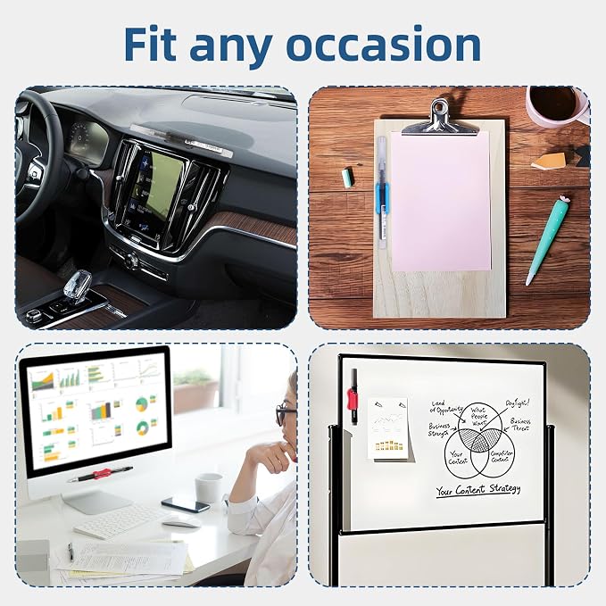 Adhesive Pen Holder for Desk Organizer,Pencil Holder Suitable for Office Desk Accessories,Flexible Pencil Holder for Walls Clipboards,School Office Supplies Stylus Pen Holder Organizer (6 Black)