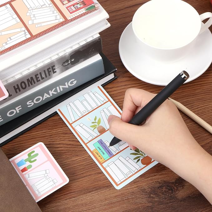200-Piece Book Tracker Bookmarks - Double-Sided Reading List Page Markers - Cute Bookmarks for Women, Students & School Supplies