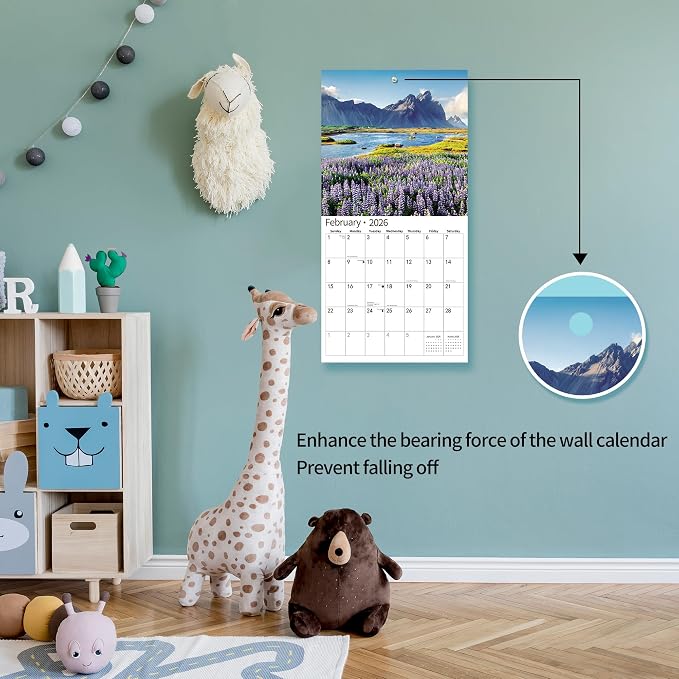 2026 Wall Calendar, 14 Months Wall Calendar Wild & Beautiful Rocky Mountains, November 2025 - December 2026, 12" x 18.2" Opened, Spiral Bound Monthly for Kids Teen Organizing & Planning