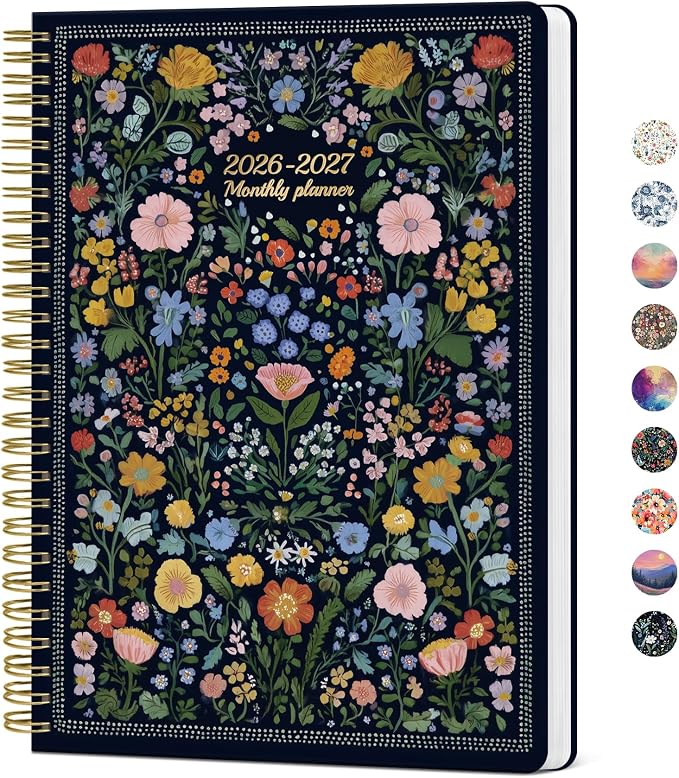 Monthly Planner 2026-2027, Aesthetic 2 Year Months Planner Calendar, 24-Months from January 2026 - December 2027, 26-27 Monthly Calendar Planner, Perfect for School Office Home, 7" x 10" - Garden of Whimsy