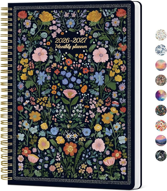 Monthly Planner 2026-2027, Aesthetic 2 Year Months Planner Calendar, 24-Months from January 2026 - December 2027, 26-27 Monthly Calendar Planner, Perfect for School Office Home, 7" x 10" - Garden of Whimsy