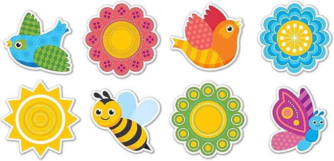 Peachy Keen Crafts 96 Pack - Spring, Fall, Winter Bulletin Board Classroom Decorations - Laminated On Both Sides