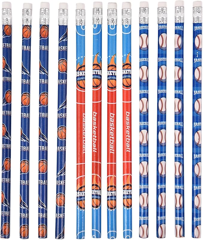 72PCS Corlorful Wooden Football Pattern Cased Pencils for Kids Bulk with Erasers, Fun Cute for School,Drawing,Gift (pattern, 72)