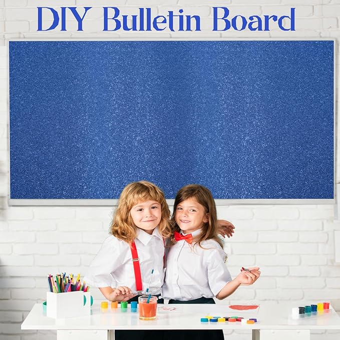 gisgfim 16" x20ft Glitter Bulletin Board Paper Roll Sparkle Color Bulletin Board Background Poster Paper Non Fading Gift Wrapping DIY Art Crafts for Office Classroom Decoration, Navy Blue