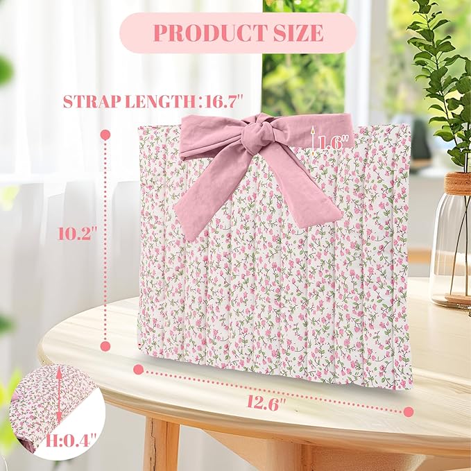 Bible Cover Case for Women,Large Bible Tote Bags for Women Organizer Quilted Bible Carrying Case(new) (Pink Flower)