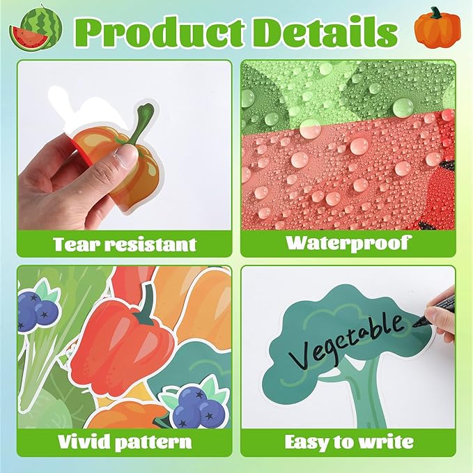 Farmer Market Bulletin Board Set Vegetable and Fruits Classroom Decoration Let The Good Things Grow Vegetable Bulletin Board Veggie Market Paper Cutouts for Back to School Chalkboard Wall Decor