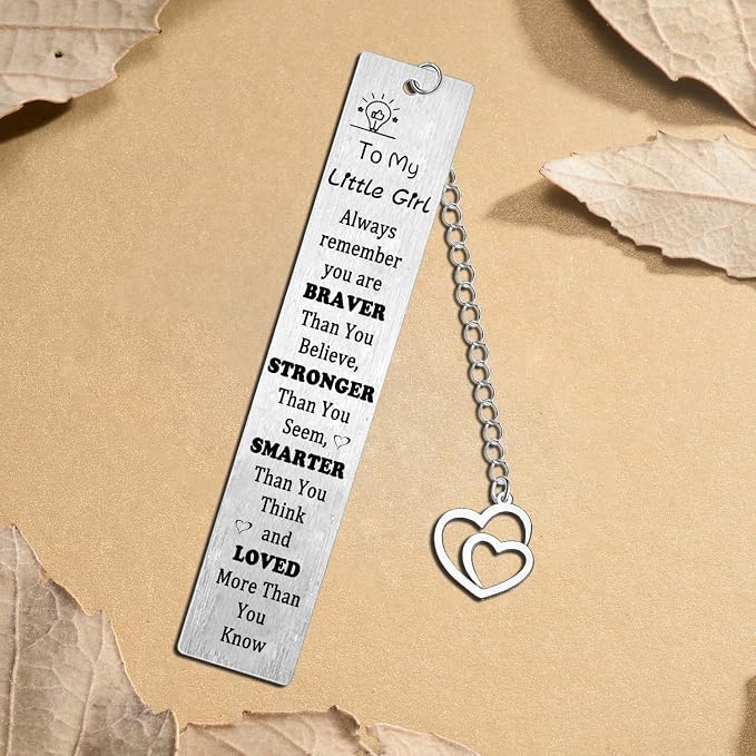 Little Girl Bookmark Gifts for Girl Gifts for Daughter Niece Granddaughter Sister Gifts Girls Birthday Christmas Gifts for Girl You are Braver Than You Believe Bookmark (Little Girl Bookmark)
