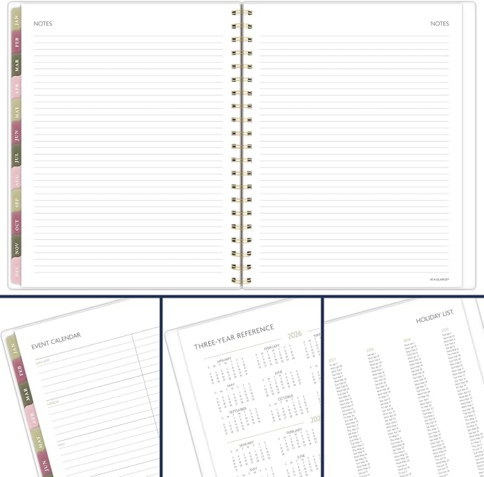 AT-A-GLANCE 2027 Planner, Weekly & Monthly, 13-Month Jan-Jan, 8.5" x 11", Badge, Floral (1842F-905-27)