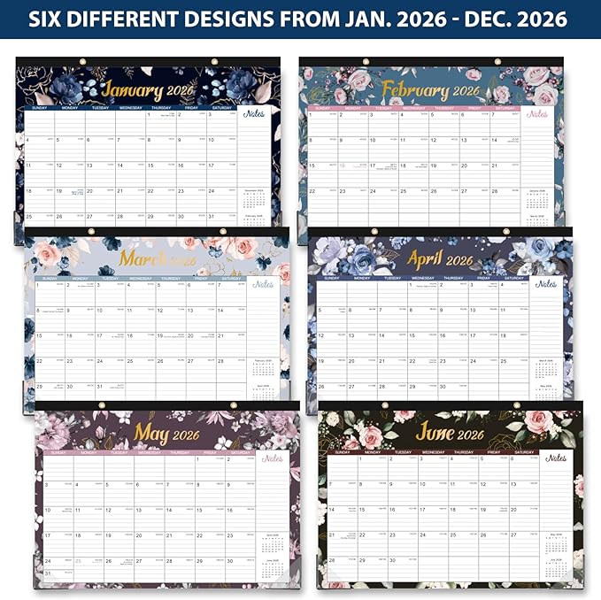 2026 Desk Calendar - Jan 2026 - Dec 2026, 12 Months Large 2026 Desk Calendar, 17" x 12", Desk Pad, Large Ruled Blocks, to-do List & Notes, Best Desk/Wall Calendar for Planning or Organizing