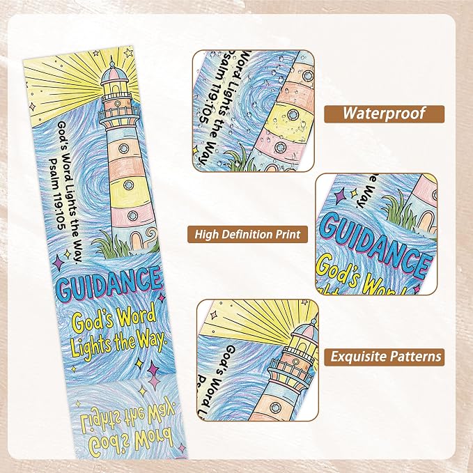 Vacation Bible School Bookmarks, 100PCS Vacation Bible 2026 Book Marks for Reading Kids, Christian Bible Verse Paper Book Marker Clips for Church Sunday School Classroom Bulk Religious Gifts