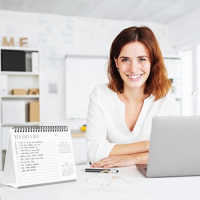 Aesthetic Desk Calendar 2026-2027 - Runs from January 2026 until July 2027 - Beautiful Small 26-27 Flip Desktop Calendar for Easy Organizing