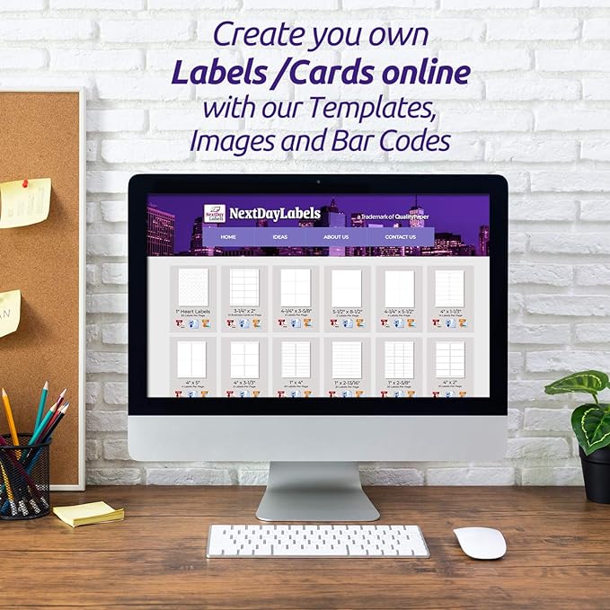 NextDayLabels – 4" x 1-1/3" Rectangular Sticker Labels for Printer - White Laser/Inkjet Printer Labels Return Address Labels Shipping Label Stickers (50 Sheets, 14 Per Sheet, 700 Labels)