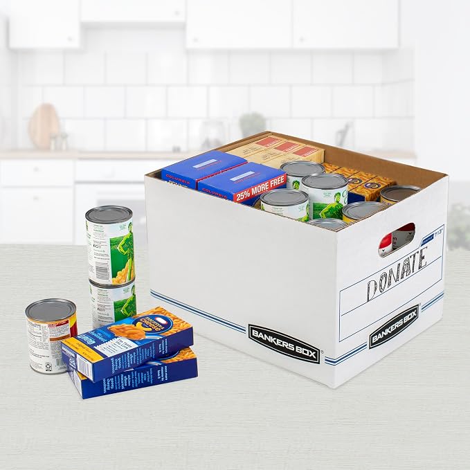 Bankers Box 6-Pack Basic Duty File Storage Boxes with Lids, Letter/Legal, STOR/FILE, (0071303)