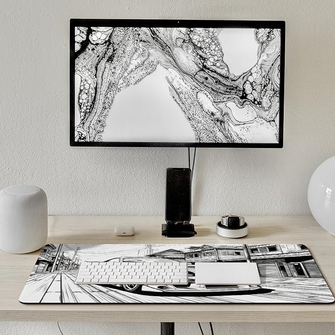 Large Mouse Pad JDM Car Sup Drifting Desk Mat Computer Accessories Gaming Office Organizers Supplies Decor Essentials Keyboard Pads for Desk Rubber 40x90cm