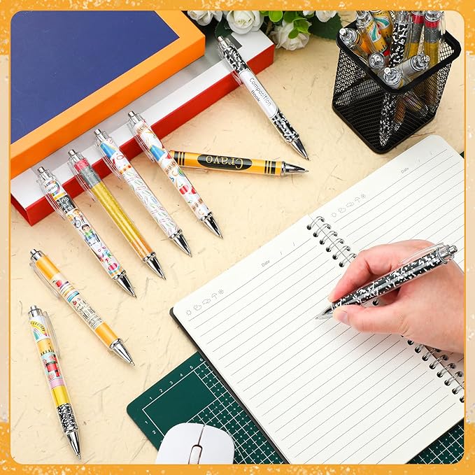 50 Pcs Teacher Pen Appreciation Gift Bulk Funny Ballpoint Pens Thank You Teacher Gift for First Day Back to School Motivational Inspirational Employee Coworker Student Office Supplies