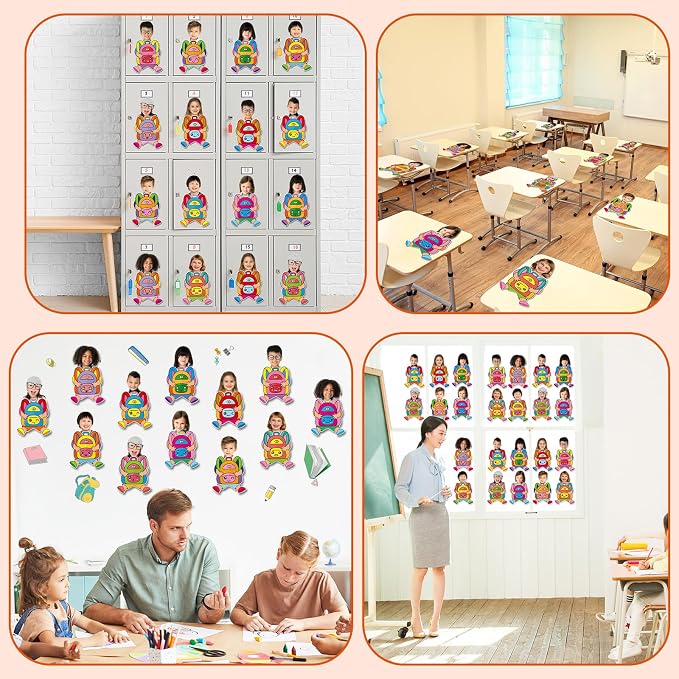 gisgfim 80Pcs Backpack Cutouts Back to School Decorations Bulletin Board Colorful School Bag Paper Cut-Outs Classroom Decor for Boy Girl DIY Craft Photo Wall Kindergarten Preschool Party Favor Supply