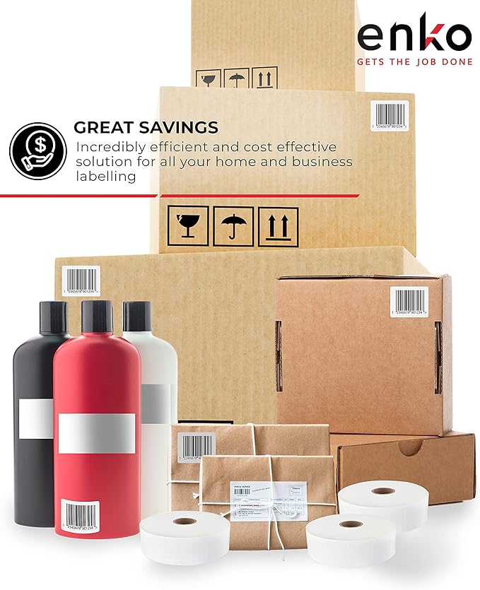 enKo [3 Rolls, 2250 Labels] - 2 x 2 Direct Thermal Labels, FBA Stickers, FN SKU Labels Compatible for Zebra/Eltron