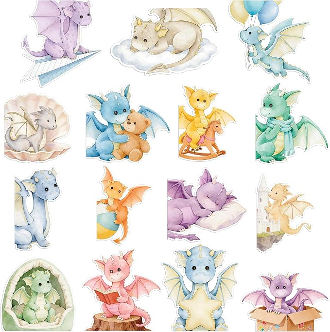 Dragon Magnetic Bookmarks Gifts - 15 Pcs Fantasy Cute Funny Bookmark for Women Kids Book Lovers Students Bookworms Birthday Graduation Gift Magnet Page Clips School Office Reading Accessories