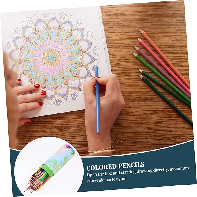 48pcs Practical Colored Pencils Set for Students Vibrant Art Supplies for Painting Sketching and Daily Coloring Activities for Classroom and Creative Projects