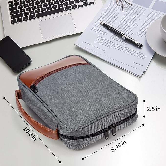 GUEER Bible Cover for Men, Bible Holder, Bible Cover Carrier Carrying Organizer Bag, Zipper and Pockets for Standard Size Bible, Gift for men(Male)