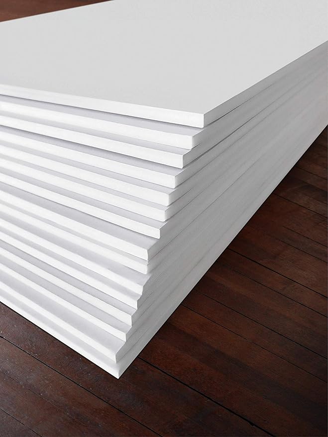 White Foam Board 11 x 14 – 10 Pack, 1/8" (3mm) Thick Foam Core Poster Board Sheets for Art, Crafts, Vision Board, School Projects, Presentations & Signs