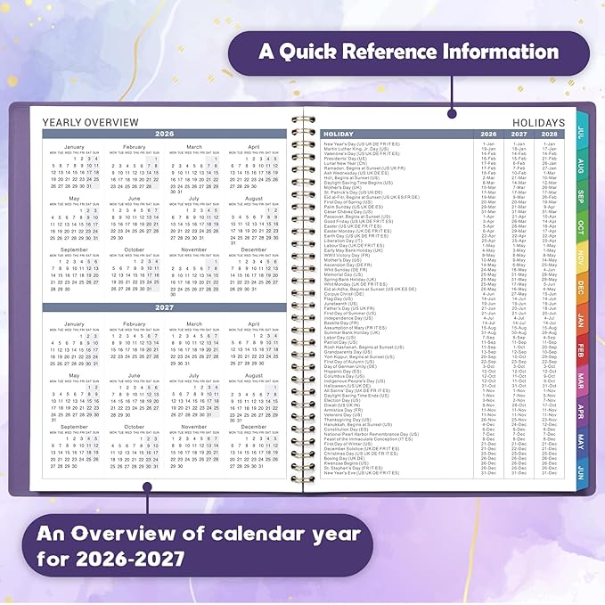 2026-2027 Appointment Book/Planner - Weekly Appointment Book 2026-2027, Jul. 2026 - Jun. 2027, 8.26" x 10.7", Daily/Hourly Planner, Schedule Planners, 15-Minute Interval