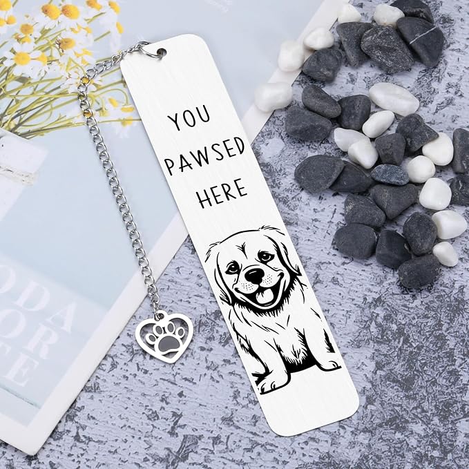 Pug Dog Dad Fathers Day Gifts - Pug Gifts for Pug Lovers, Dog Bookmark for Dog Lovers GIF ts for Women for Birthday Christmas, Reading Accessories, Pet Owner Page Marker Dog Themed Book Club GIF ts