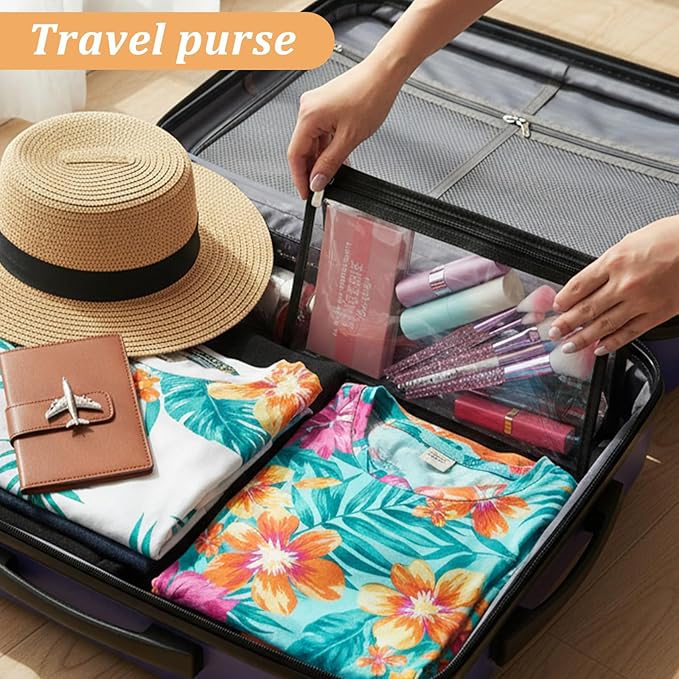 20 Pcs 11.5 x 7.5 Inches Clear Zipper Pouches Pencil Pouches PVC Waterproof Multi-Purpose Storage Bags Document File Organization Pencil Makeup Bags