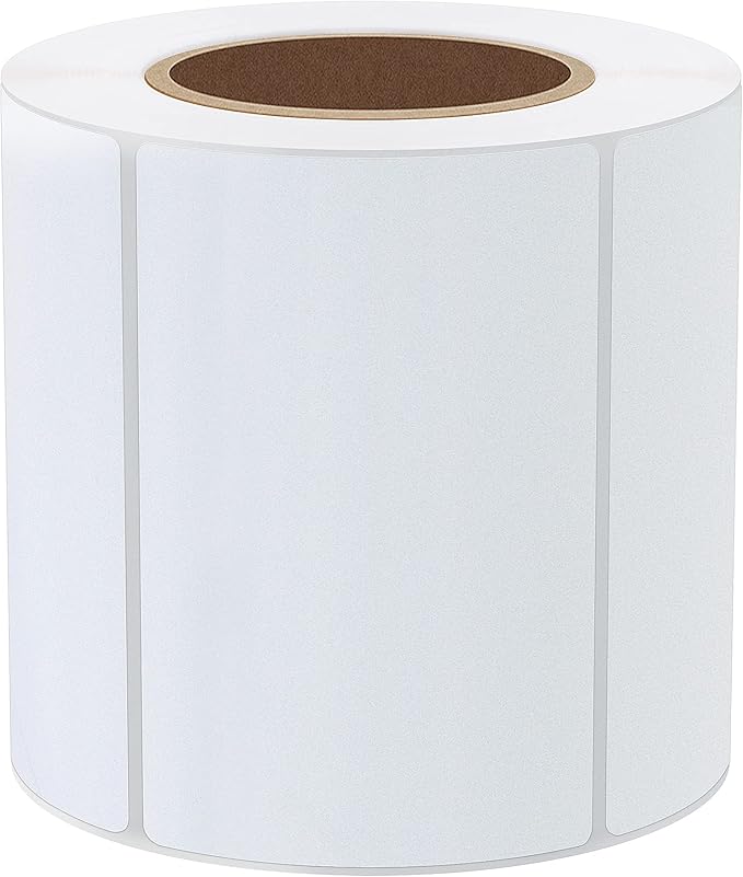 Hybsk 3x2 inch Direct Thermal Labels for Barcodes, Address, Compatible with Rollo Label Printer & Zebra Desktop Printers (3"x2",2 Rolls White)