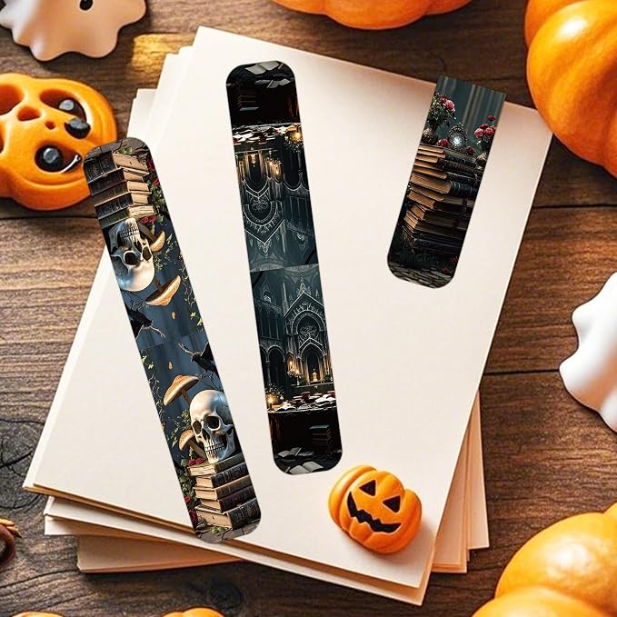 Dark Academia Magnetic Bookmarks, 30 Pcs Gothic Magnet Bookmark Clips, Witchy Novelty Book Mark for Reading Women Men, Dark Romance Merch Gifts Office School Supplies