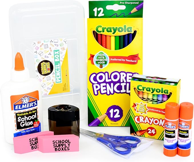 Back to School Essentials Supplies Kit Bundle for K-8 Students – 20-Piece First Day of School Must-Have Set with Notebooks, Pencils, Folders & More