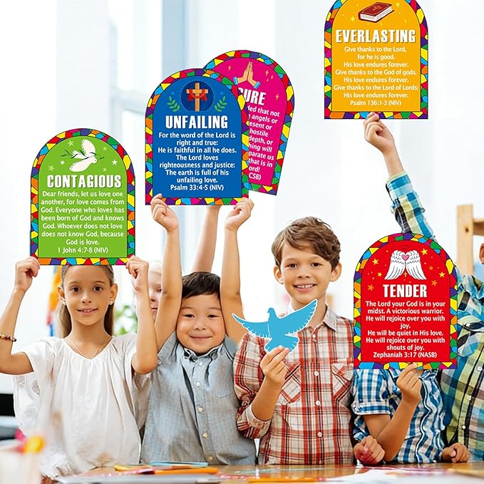 EDENCOME R 49 PCS Spring Bulletin Board Decorations - Christian Bulletin Board Decorations Religious Classroom Decor Sunday School Decor Easter Classroom Decorations for School Home Church Supplies