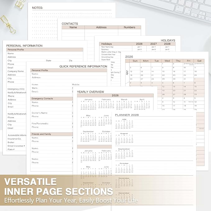 2026-2027 Academic Planner, Weekly & Monthly Appointment Book from Jul. 2026 - Jun. 2027, Work & Life Daily Hourly Planner with Time Slots,Agenda Organizer for School Office, Leopard Print, 8.4"x 6.1"