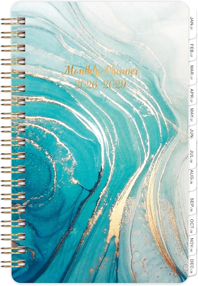 2026-2029 Pocket Planner/Calendar - 3 Year Monthly Planner 2026-2029, Jul 2026 - Jun 2029, 6.3" × 3.8", 36 Monthly Tabs, 8 Note Page, Twin-wire Binding, Inner Pocket, Perfect Organizer for Purse