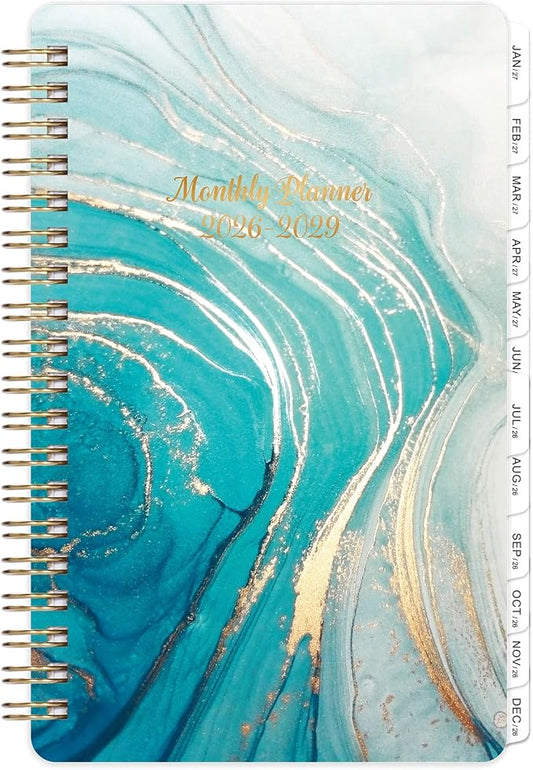 2026-2029 Pocket Planner/Calendar - 3 Year Monthly Planner 2026-2029, Jul 2026 - Jun 2029, 6.3" × 3.8", 36 Monthly Tabs, 8 Note Page, Twin-wire Binding, Inner Pocket, Perfect Organizer for Purse