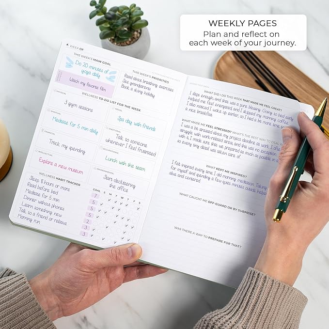 Clever Fox Wellness Planner Premium – Daily Lifestyle Journal to Support Health, Nutrition & Exercise – Healthy Living Journal with Meal, Exercise & Habit Trackers – Lasts 3 Months (Cypress)